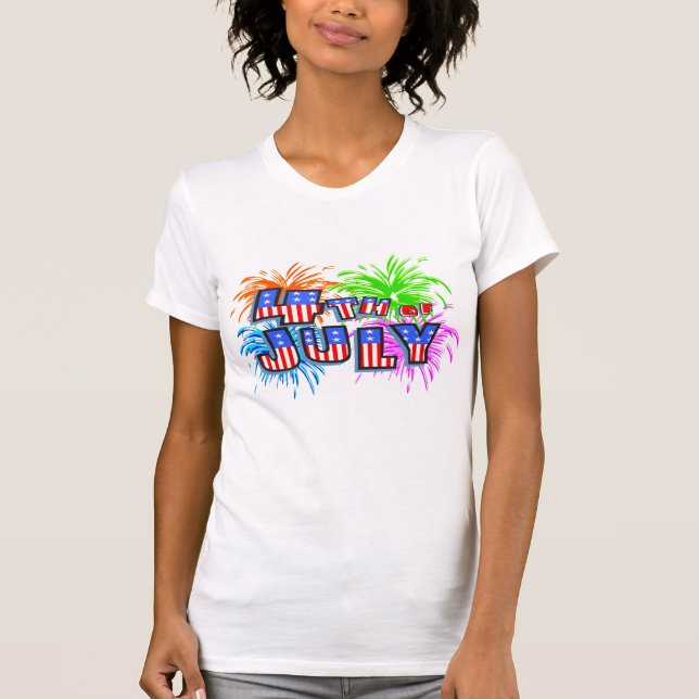4 juli Fireworks T-Shirt (Framsida)