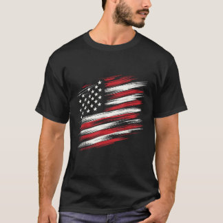 4 juli fjärde juli patriotiska amerikanska flaggan t shirt