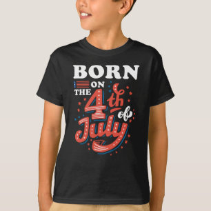 4 juli Födelsedag T Shirt