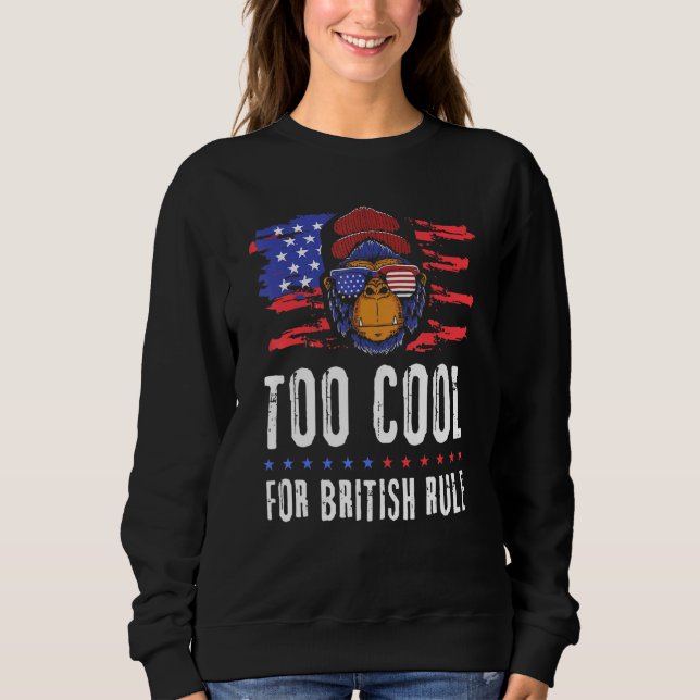 4 juli för Coola för British Rule American Fla T Shirt (Framsida)