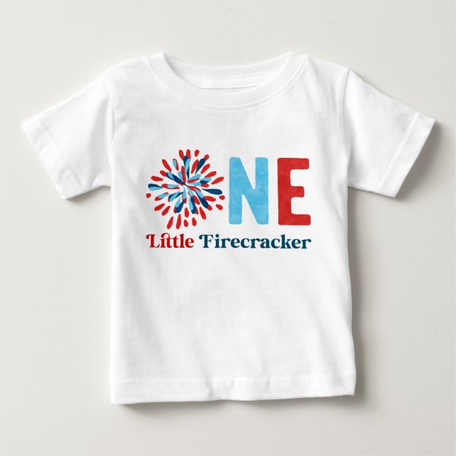 4 juli Första födelsedagen Baby T-Shirt (Framsida)