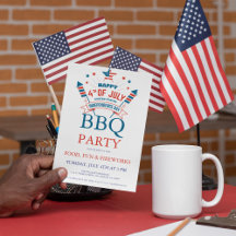 4 juli fyrverkeri grillfest inbjudan