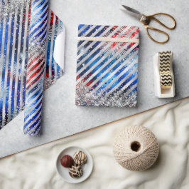 4 juli fyrverkeri silver glitter självständighetsd presentpapper