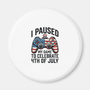 4 juli Gamer Patriotisk TV-spels T-shirt_1 Magnet