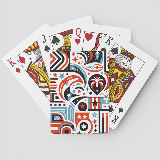 4 juli Generativt Mönster Casinokort (Baksidan)