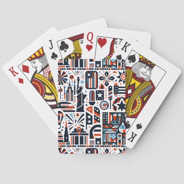 4 juli Generativt Mönster Casinokort (Baksidan)