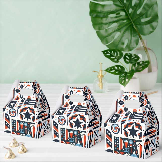 4 juli Generativt Mönster Presentaskar (Multipel)