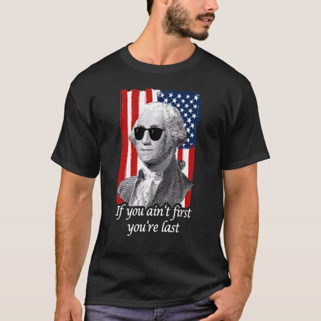 4 juli Georg Washington Patriotic Quote Inbero T Shirt (Framsida)