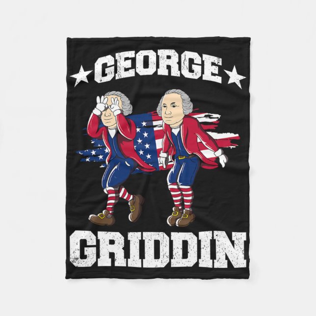 4 juli George Washington Griddy George Griddi Fleecefilt (Framsidan)