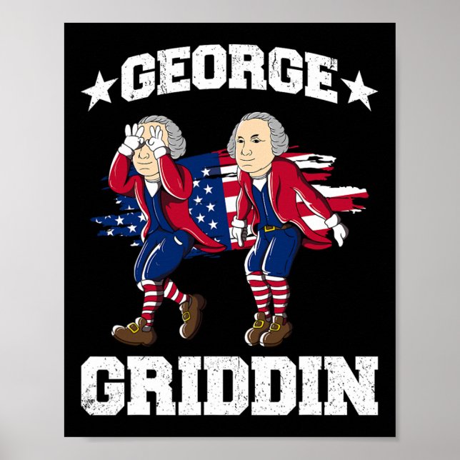 4 juli George Washington Griddy George Griddi Poster (Framsidan)
