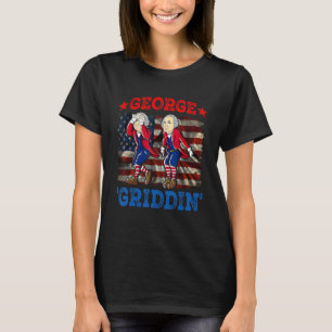 4 juli George Washington Griddy George Griddi T Shirt
