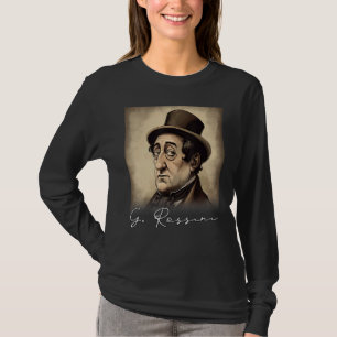 4 juli Gioachino Rossini USA Flagga Musiker Komp T Shirt