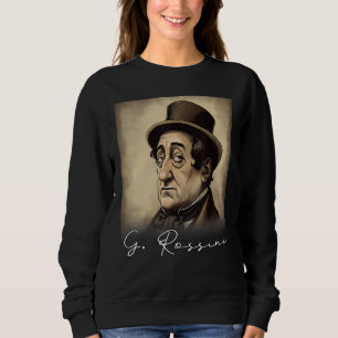 4 juli Gioachino Rossini USA Flagga Musiker Kompos T Shirt