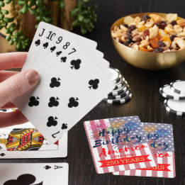 4 juli Glad födelsedag Amerika USA 250-årsjubileum Casinokort