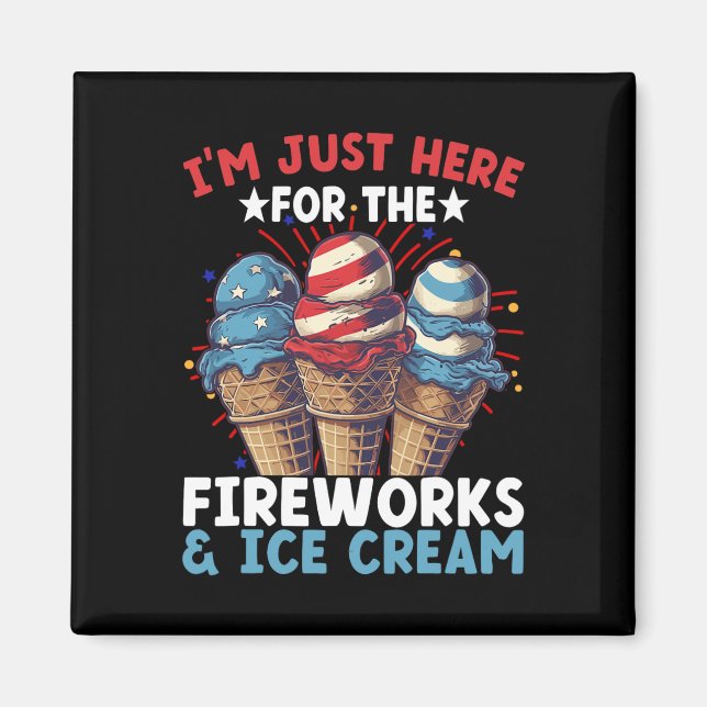 4 juli-glass Patriotisk glass  Magnet (Framsidan)