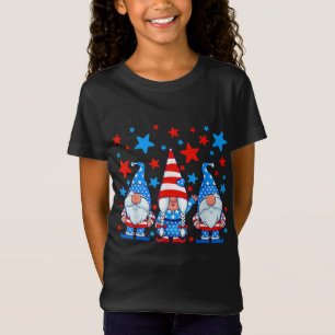 4 juli Gnomes Patriotic American Flagga Cute Gn T Shirt