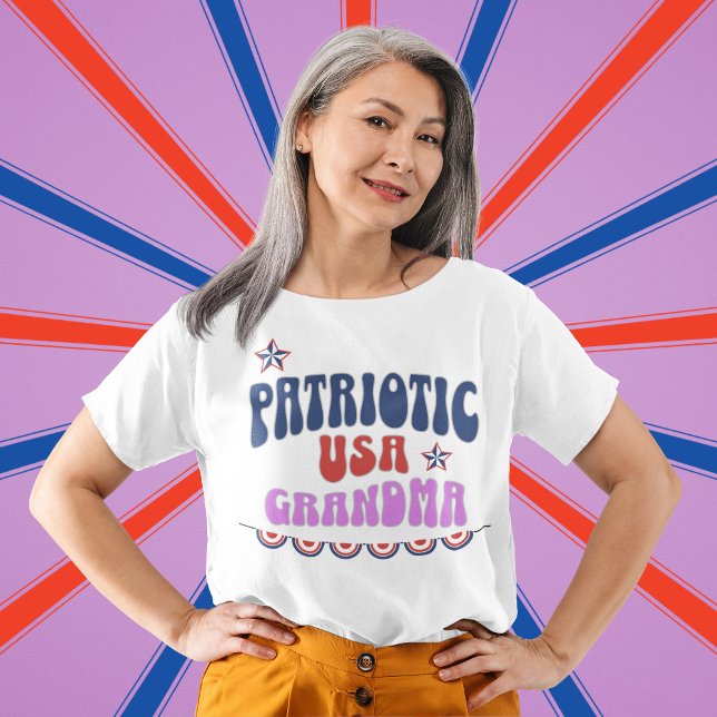 4 juli Grandma Shirt, Patriotic Grandma Shirt T Shirt (Skapare uppladdad)