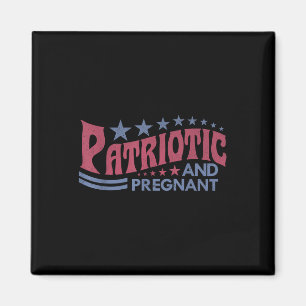 4 juli graviditetsannonsering mamma patriotisk magnet