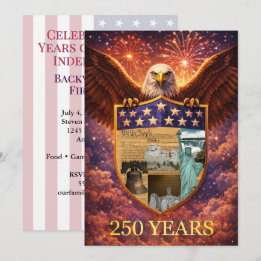 4 juli Great American Eagle Shield 250-årsfirande Inbjudningar