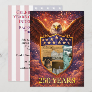 4 juli Great American Eagle Shield 250-årsfirande Inbjudningar