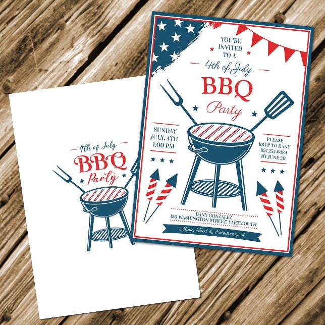 4 juli grillfest inbjudan (Skapare uppladdad)