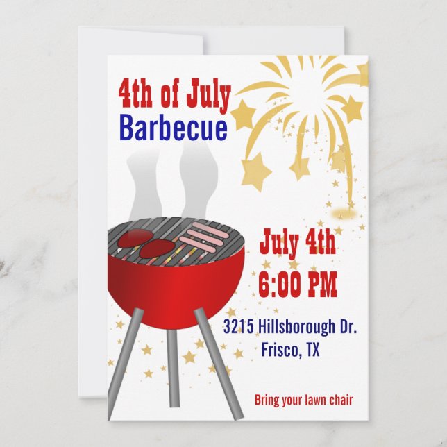 4 juli grillfest inbjudan (Framsida)