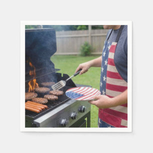 4 juli grillfest pappersservett
