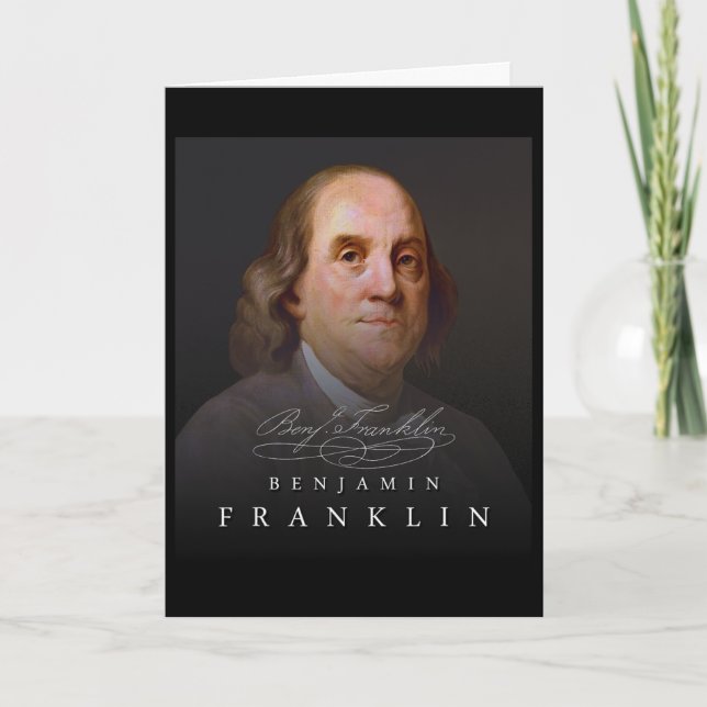 4 juli Grundlagsfader Ben Benjamin Franklin T-shir Kort (Framsida)