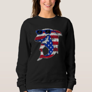 4 juli haj USA amerikansk flagga haj firande T Shirt