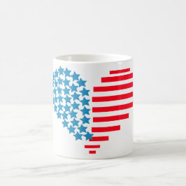 4 juli hjärtan kaffemugg