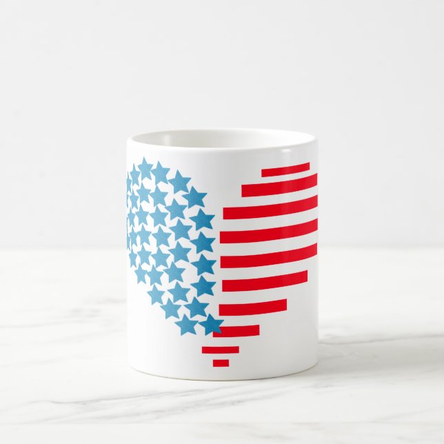 4 juli hjärtan kaffemugg (Center)