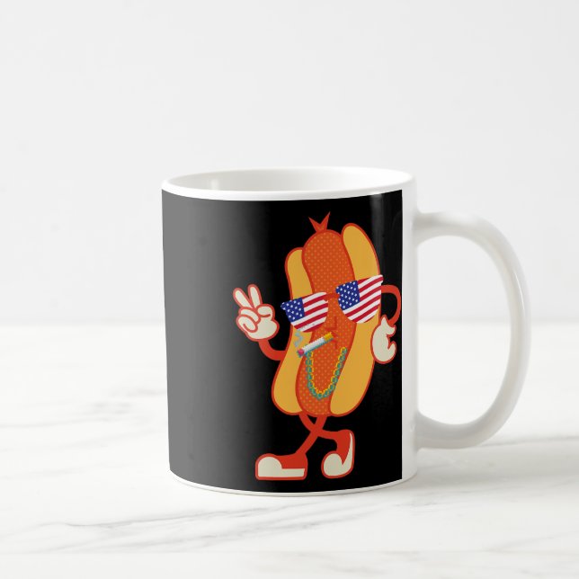 4 juli Hotdog 4 juli Patriotic Kaffemugg (Höger)
