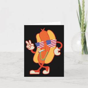 4 juli Hotdog 4 juli Patriotic Kort