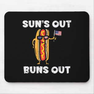 4 juli Hotdog Us Flag Solen Ut Rolig Amerika Kvinn Musmatta
