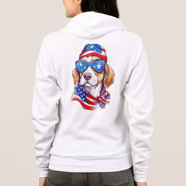 4 juli hund sublimering-66361 t shirt (Baksida)