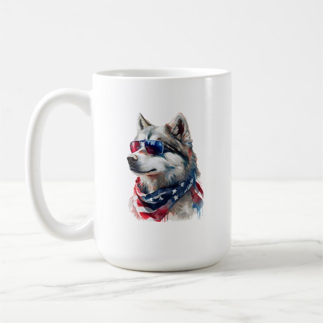 4 juli Husky-mugg Kaffemugg (Vänster)