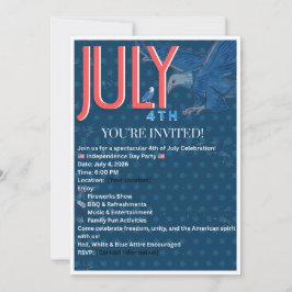 4 juli inbjudan mall | Patriotisk oavhängighet