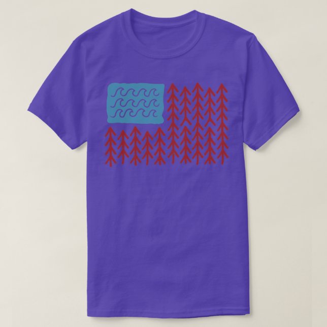 4 juli Independence day 1776 USA Flagga T Shirt (Design framsida)