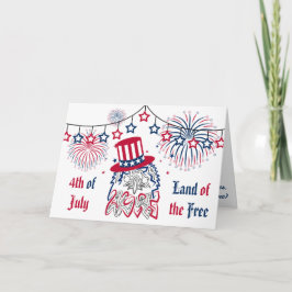 4 juli Independence day Amerikanska Eagle Kort