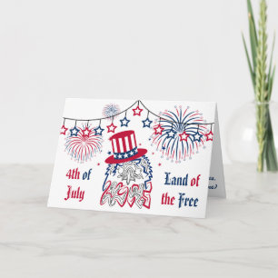 4 juli Independence day Amerikanska Eagle Kort