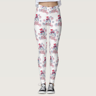 4 juli Independence day Amerikanska Eagle Leggings