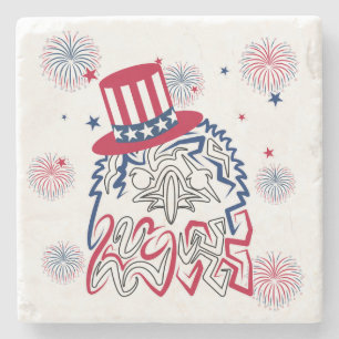 4 juli Independence day Amerikanska Eagle Stenunderlägg