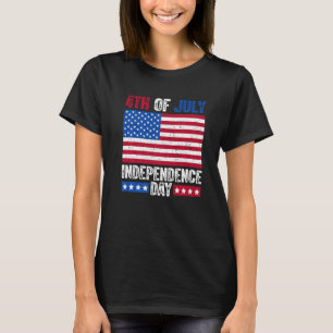 4 juli Independence day Amerikanska Flagga T Shirt