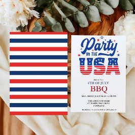 4 juli Independence day Barbecue party Inbjudningar