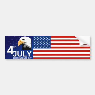 4 juli Independence day Bildekal