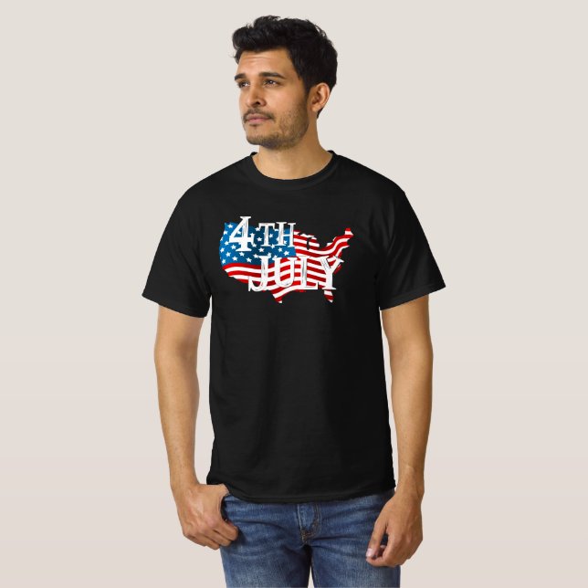 4 juli Independence day farbror Sam Hat America T Shirt (Hel framsida)