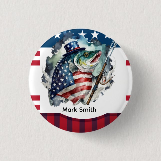 4 juli Independence day för fiske i älskare Knapp (Framsida)