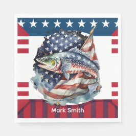 4 juli Independence day för fiske i älskare Pappersservett