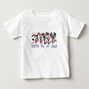 4 juli. Independence day. Funny Dogs T Shirt