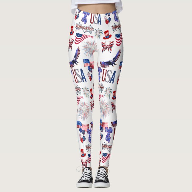 4 juli Independence day Leggings (Framsida)